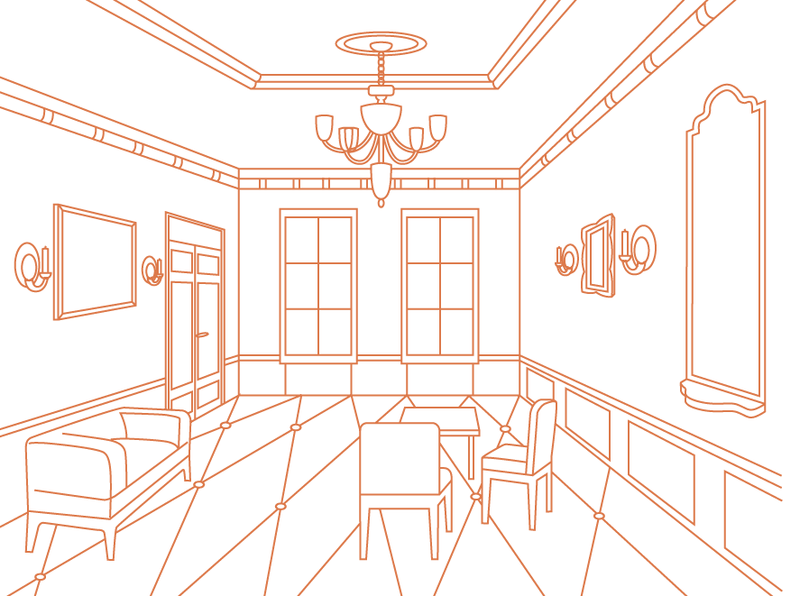 Raumgestaltung Skizze